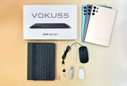 VOKUSS S24 Ultra+ Android Tablet Bundle – 10.1” Display, 4G LTE, Keyboard, Stylus, Mouse & Accessories