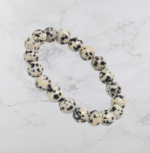 Certified Dalmatian Stone Bracelet | Genuine Dalmatian Jasper Beaded Bracelet 1